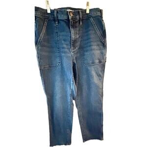 Lands End Womens Carpenter Jeans Sz 12 Workwear Construction